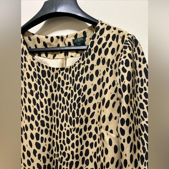 J.CREW ANIMAL PRINT DRAPED SHIFT DRESS - SIZE 2 - Picture 3 of 6